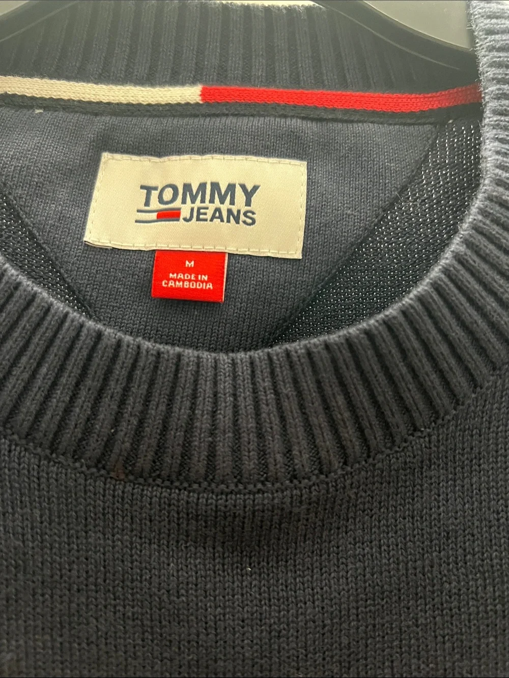 Tommy Hilfiger Men's Navy Logo Crewneck Sweater